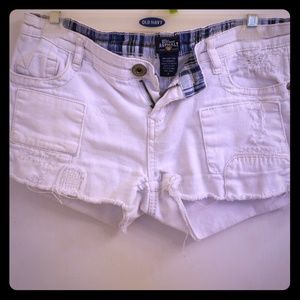 Blue asphalt White Jean shorts